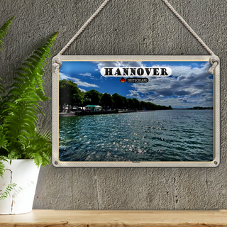 Blechschild Städte Hannover Maschsee Natur 30x20cm