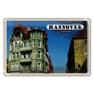 Blechschild Städte Hannover Nordstadt Gebäude 30x20cm