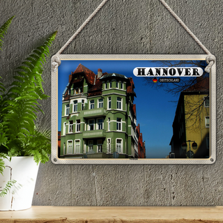 Blechschild Städte Hannover Nordstadt Gebäude 30x20cm