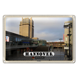 Blechschild Städte Hannover Raschplatz Stadt 30x20cm
