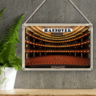 Blechschild Städte Hannover Staatstheater 30x20cm