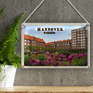 Blechschild Städte Hannover Südstadt Gebäude Natur 30x20cm