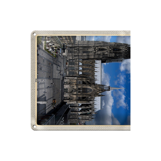 Blechschild Städte Köln Dom Blick auf Domplatz 20x30cm