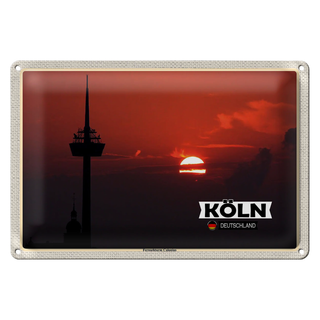 Blechschild Städte Köln Fernsehturm Colonius 30x20cm