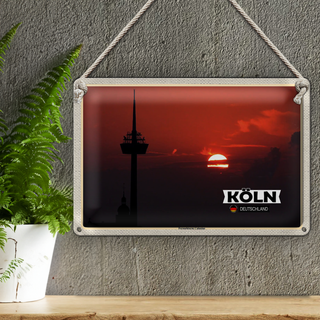 Blechschild Städte Köln Fernsehturm Colonius 30x20cm