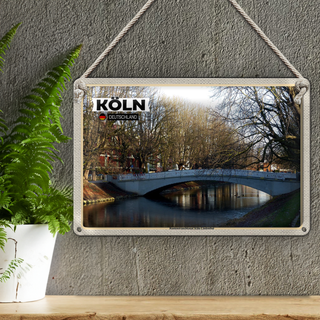 Blechschild Städte Rautenstrauchkanal Köln-Lindenthal 30x20cm