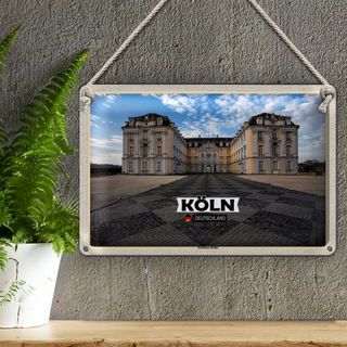 Blechschild Städte Köln Schlösser Brühl Architektur 30x20cm