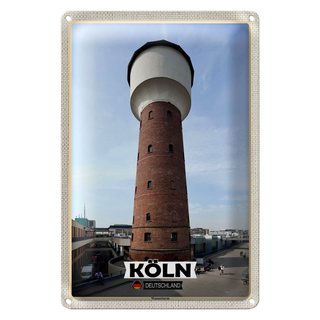 Blechschild Städte Köln Wasserturm Bauwerk 20x30cm