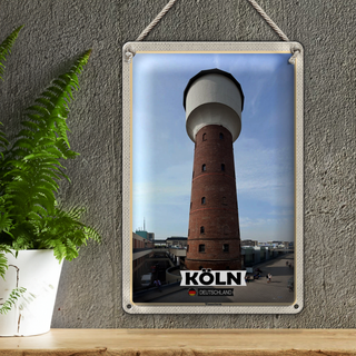 Blechschild Städte Köln Wasserturm Bauwerk 20x30cm