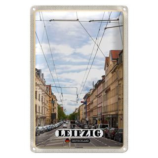 Blechschild Städte Leipzig Connewitz Bahngleisen 20x30cm