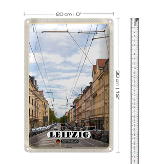 Blechschild Städte Leipzig Connewitz Bahngleisen 20x30cm