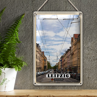 Blechschild Städte Leipzig Connewitz Bahngleisen 20x30cm