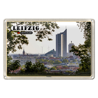 Blechschild Städte Leipzig Fockeberg Aussicht 30x20cm