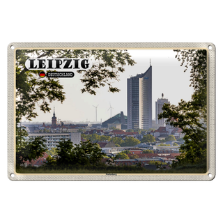 Blechschild Städte Leipzig Fockeberg Aussicht 30x20cm