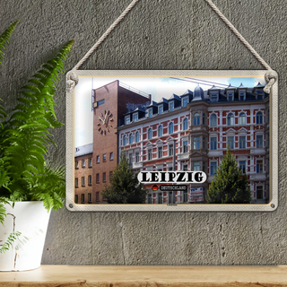 Blechschild Städte Leipzig Lindenau Architektur 30x20cm
