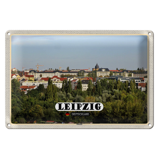 Blechschild Städte Leipzig Blick Musikerviertel 30x20cm