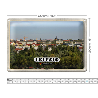 Blechschild Städte Leipzig Blick Musikerviertel 30x20cm