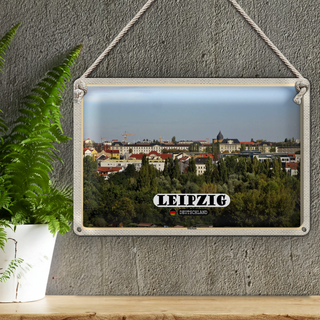 Blechschild Städte Leipzig Blick Musikerviertel 30x20cm