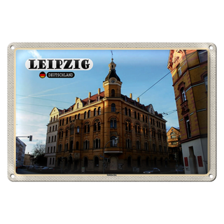 Blechschild Städte Leipziger Stötteritz Gebäude 30x20cm