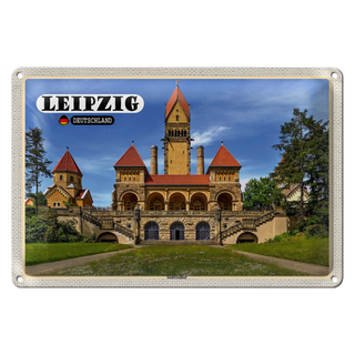 Blechschild Städte Leipzig Südfriedhof Architektur 30x20cm