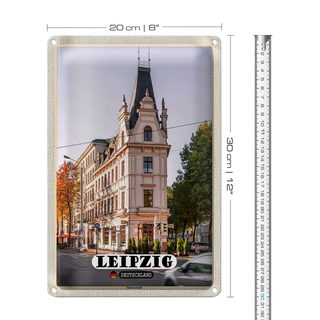 Blechschild Städte Leipzig Südvorstadt Gebäude 20x30cm