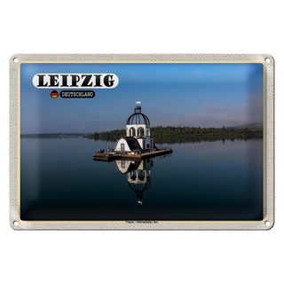 Blechschild Städte Leipzig Vineta Störmthaler See 30x20cm