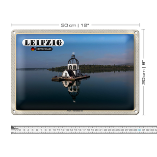 Blechschild Städte Leipzig Vineta Störmthaler See 30x20cm