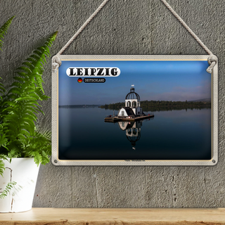 Blechschild Städte Leipzig Vineta Störmthaler See 30x20cm