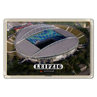 Blechschild Städte Leipzig Blick Zentralstadion 30x20cm