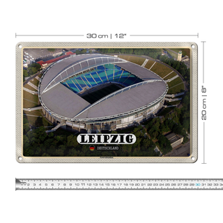 Blechschild Städte Leipzig Blick Zentralstadion 30x20cm