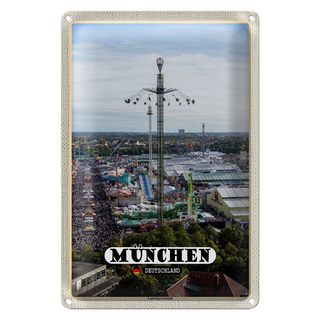 Blechschild Städte München Ludwigvorstadt Kirmes 20x30cm