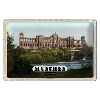 Blechschild Städte München Maximilianeum Architektur 30x20cm