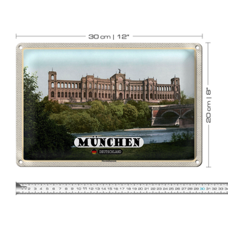 Blechschild Städte München Maximilianeum Architektur 30x20cm