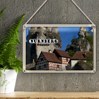 Blechschild Städte Nürnberg Fränkische Schweiz 30x20cm