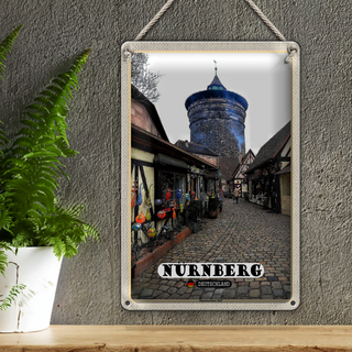 Blechschild Städte Nürnberg Handwerker Hof Altstad 20x30cm