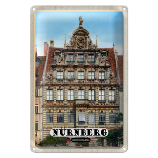 Blechschild Städte Nürnberg Pellerhaus Architektur 20x30cm