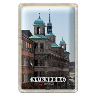 Blechschild Städte Nürnberg Rathaus Gebäude 20x30cm
