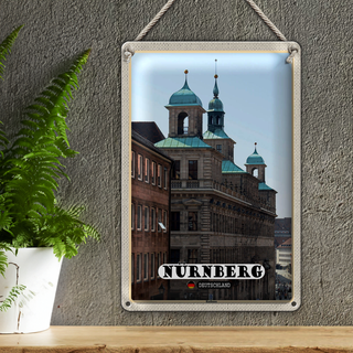 Blechschild Städte Nürnberg Rathaus Gebäude 20x30cm