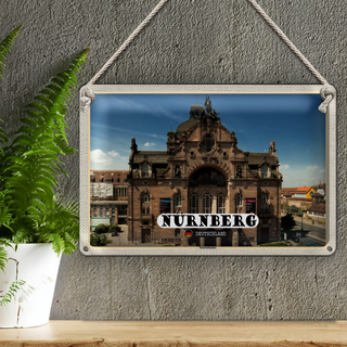 Blechschild Städte Nürnberg Staatstheater Gebäude 30x20cm