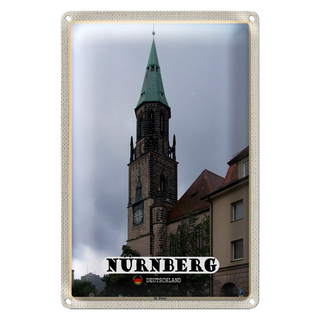 Blechschild Städte Nürnberg St. Peter Kirche 20x30cm