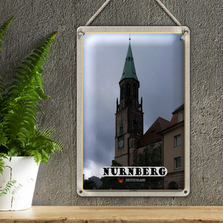 Blechschild Städte Nürnberg St. Peter Kirche 20x30cm