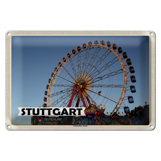 Blechschild Städte Stuttgart Cannstatter Wasen 30x20cm