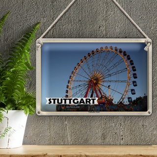 Blechschild Städte Stuttgart Cannstatter Wasen 30x20cm