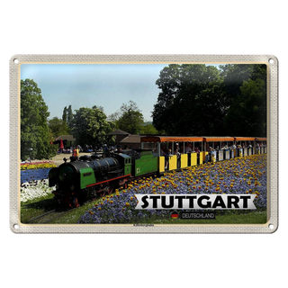 Blechschild Städte Stuttgart Killesbergbahn Park 30x20cm