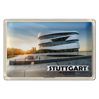 Blechschild Städte Stuttgart Mercedes-Benz Museum 30x20cm