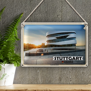 Blechschild Städte Stuttgart Mercedes-Benz Museum 30x20cm