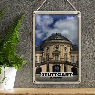 Blechschild Städte Stuttgart Schloss Solitude 20x30cm