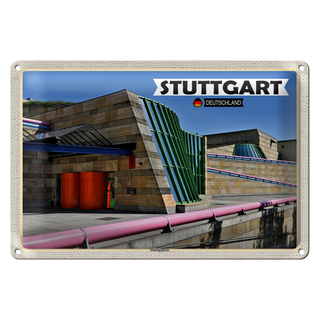 Blechschild Städte Stuttgart Staatsgalerie Architektur 30x20cm