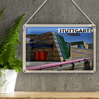 Blechschild Städte Stuttgart Staatsgalerie Architektur 30x20cm