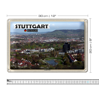 Blechschild Städte Stuttgart Nord Deutschland 30x20cm